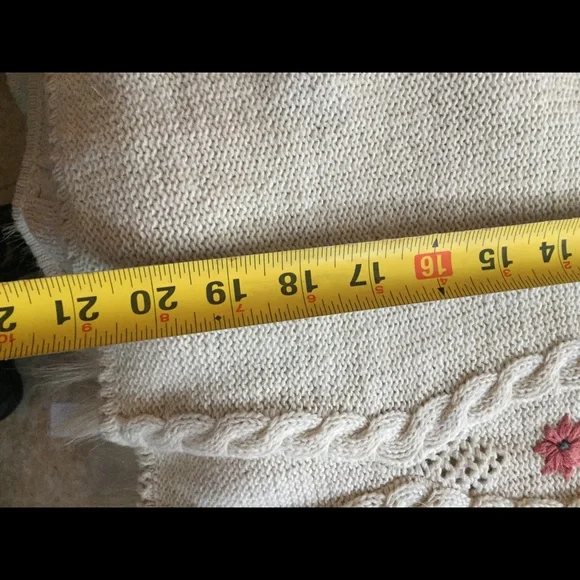 On hold for M 💎 Classy vintage 17.5”PTP Fair isle S light Aran Irish French Par… - Picture 12 of 15